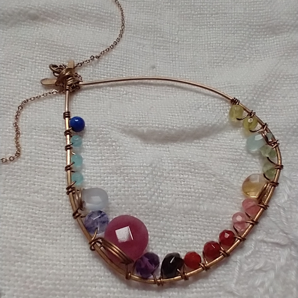 Nashelle Semi-precious Teardrop Necklace - Picture 4 of 4